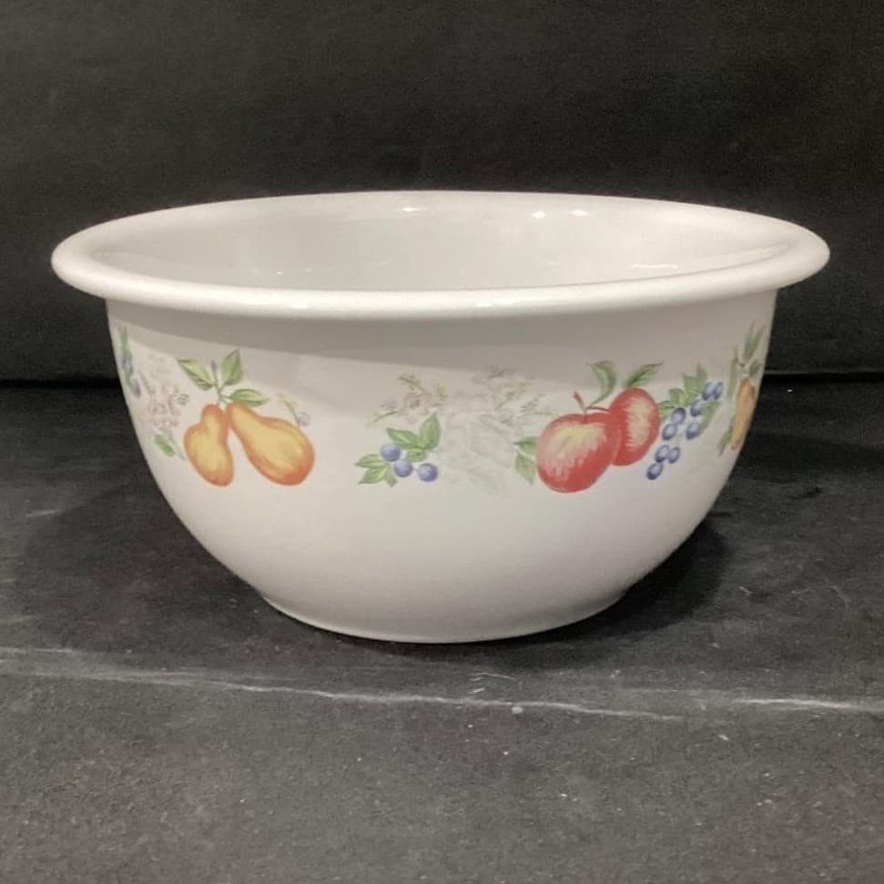 Corelle Coordinates Chutney Mixing Bowl, 2 Quart Stoneware Vintage Fruit Pattern - Thumbnail 9
