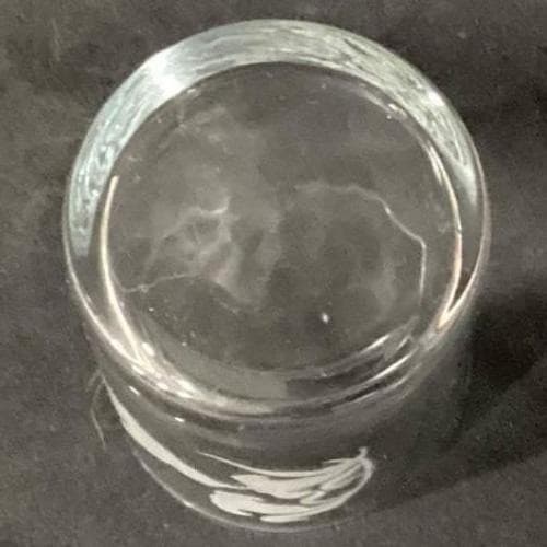Etched Hummingbird Floral Rocks Glasses, Set of 3, Vintage Clear Lowball Tumbler - Thumbnail 4