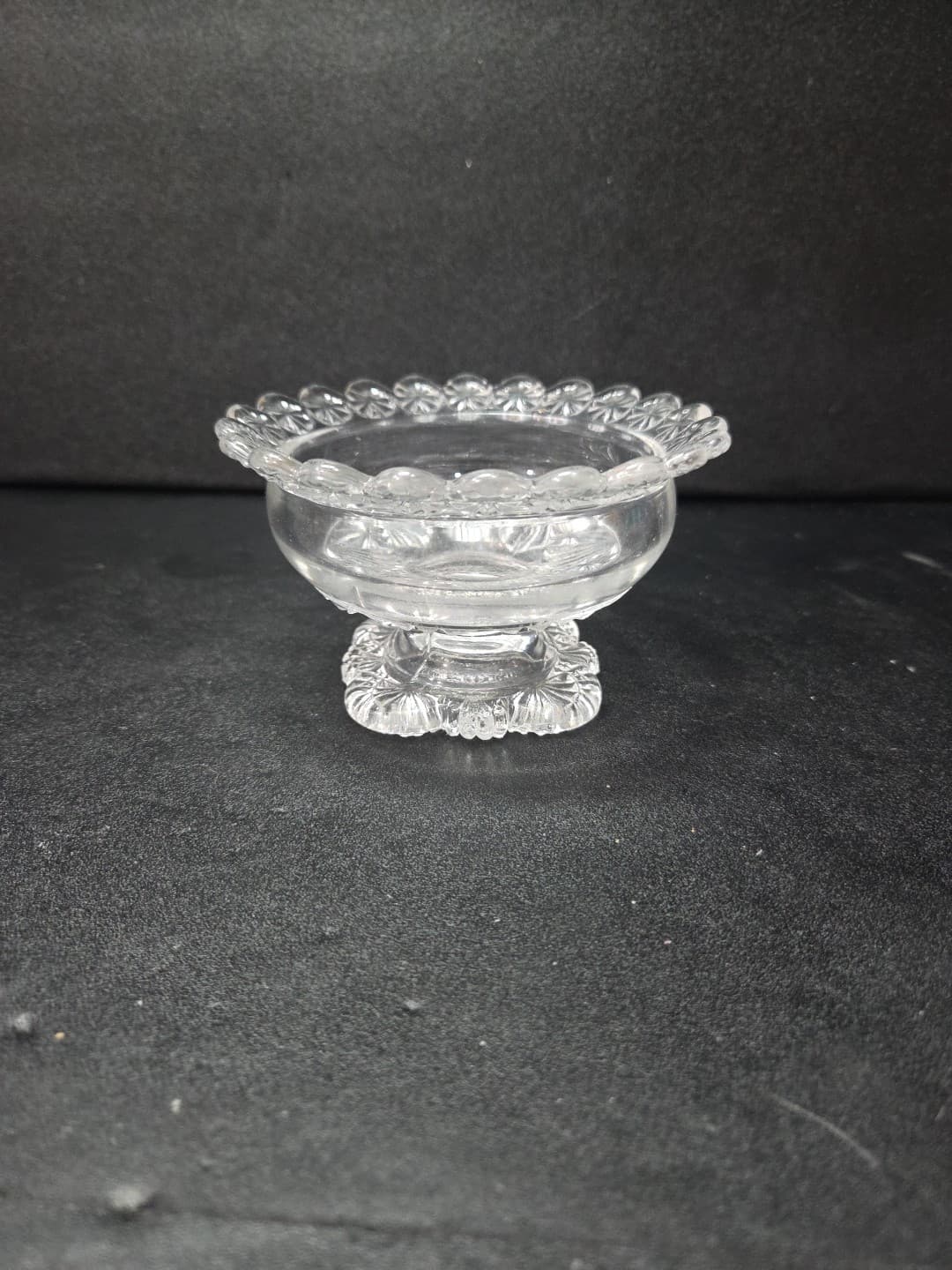 EAPG Glade & Star Clear Cut Glass Bowl, Dessert Dish, Berry Bowl, Vtg Glassware - Thumbnail 4