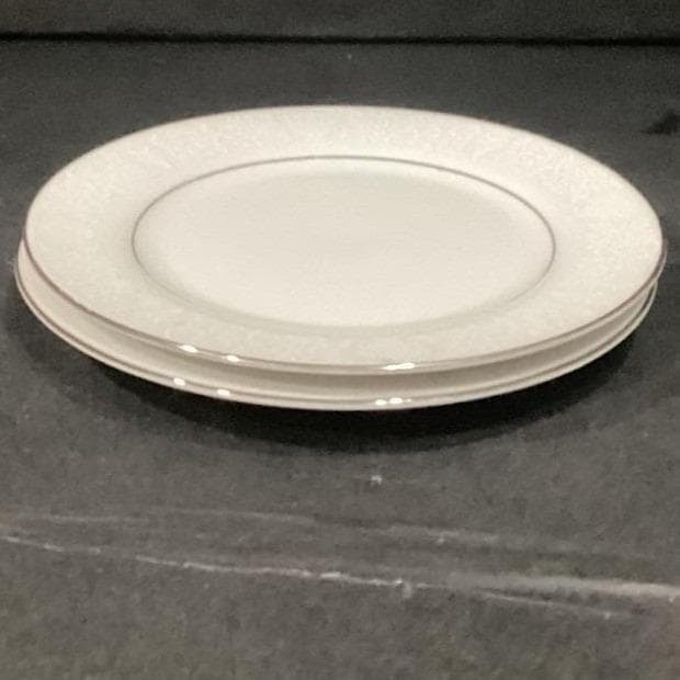 Crown Victoria "Lovelace" Bread & Butter Plates, Set of 2, Platinum Trim China - Thumbnail 10