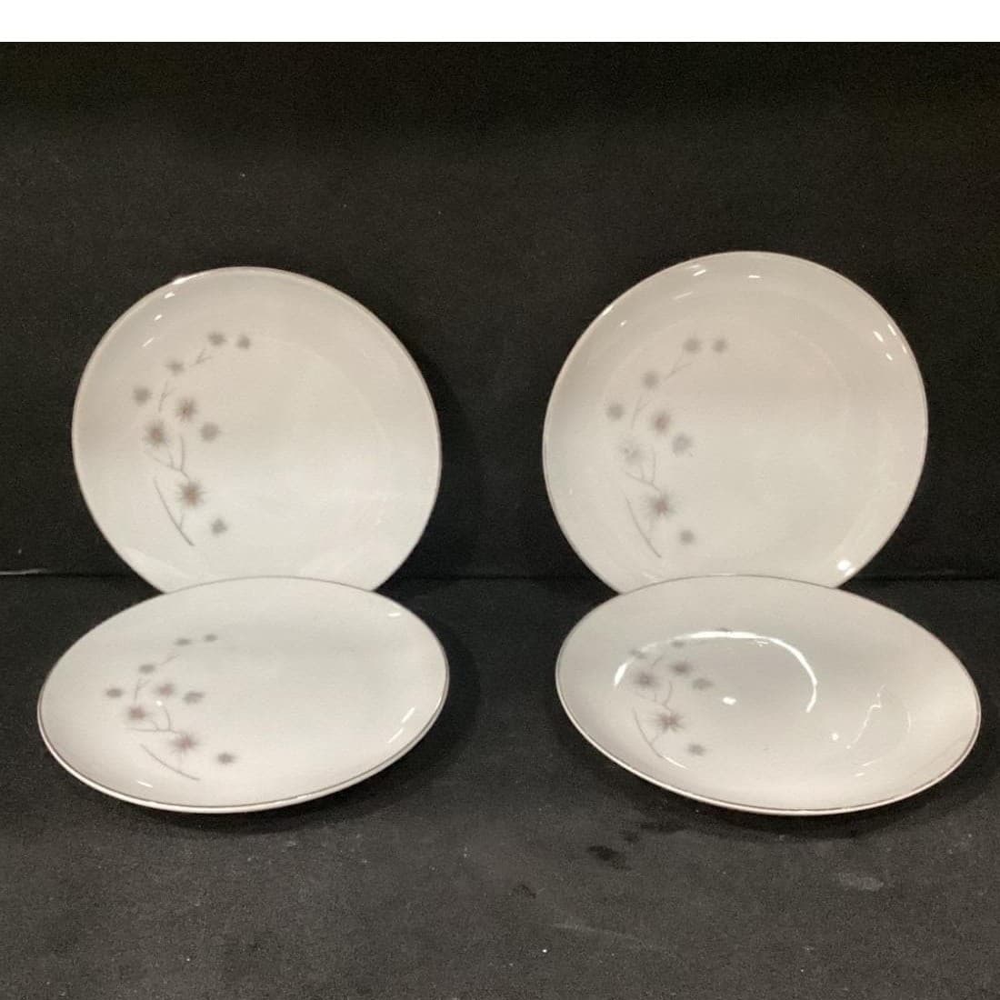 Creative Fine China Platinum Starburst Dessert Plates, Set of 4, Dinnerware - Thumbnail 7