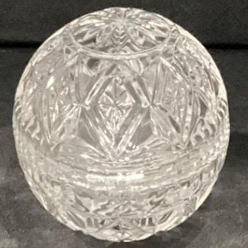 Indiana Glass Tiara Lead Crystal Easter Egg Trinket Box, Clear Pressed Glassware - Thumbnail 9
