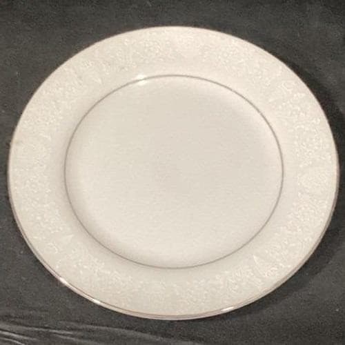 Crown Victoria "Lovelace" Bread & Butter Plates, Set of 2, Platinum Trim China - Thumbnail 5