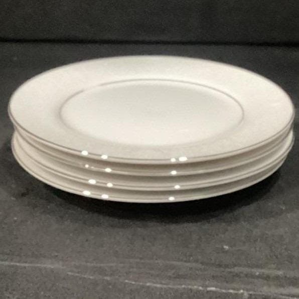 Crown Victoria "Lovelace" Bread & Butter Plates, Set of 4, Platinum Trim China - Thumbnail 10