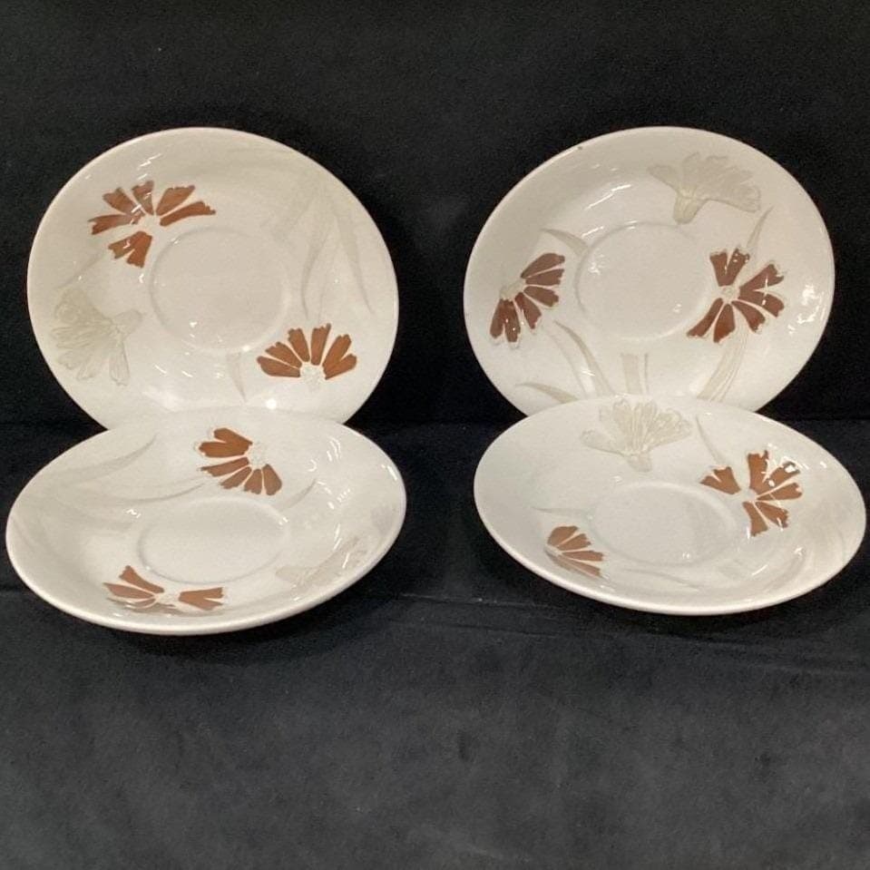Royal China Cavalier Ironstone Can Can Saucers, Set of 4, Mid-Century Tableware - Thumbnail 6