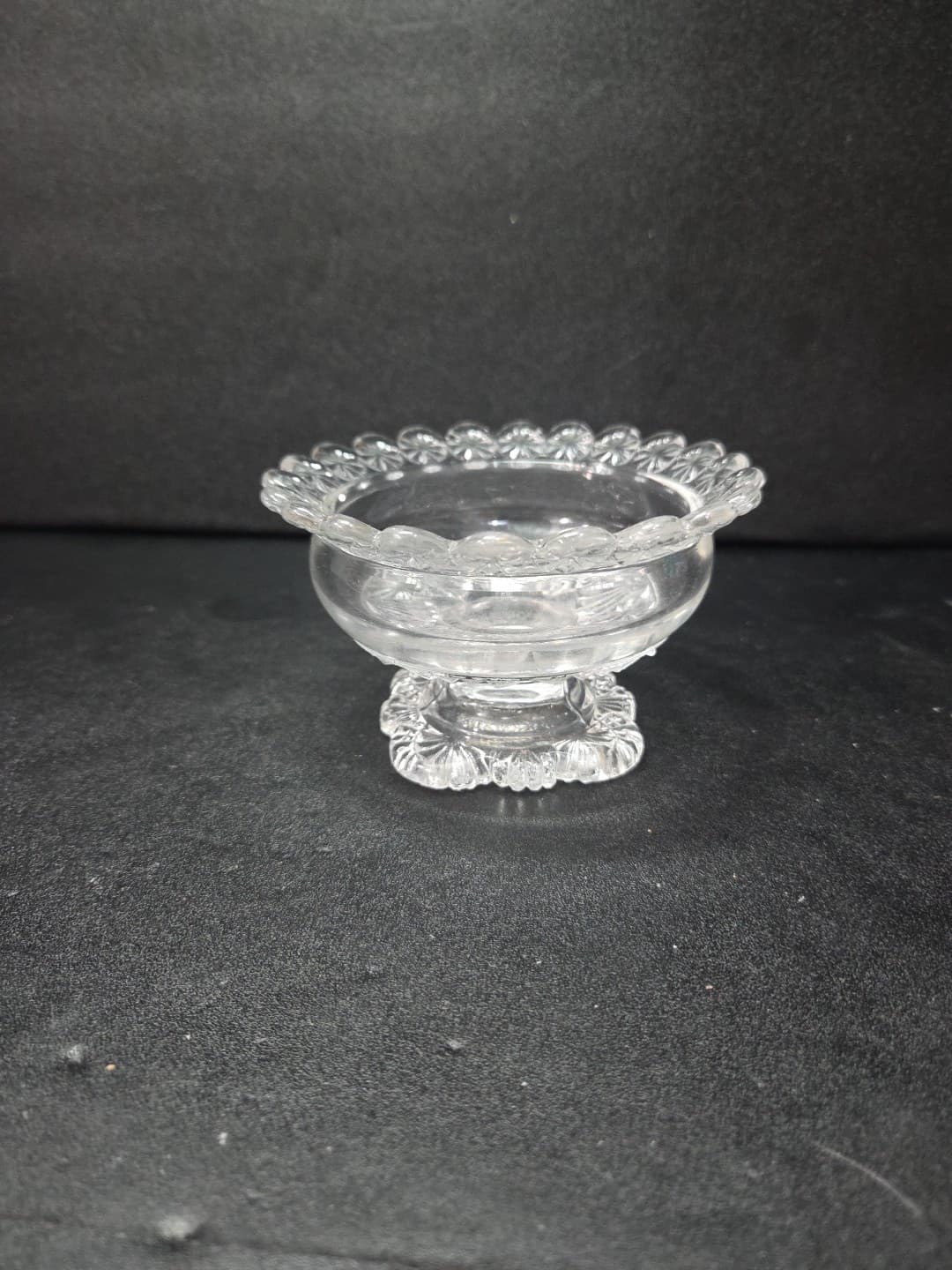 EAPG Glade & Star Clear Cut Glass Bowl, Dessert Dish, Berry Bowl, Vtg Glassware - Thumbnail 3