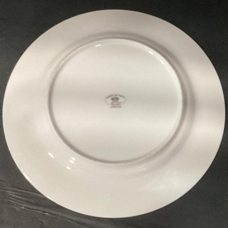 Crown Victoria "Lovelace" Dinner Plates, Set of 2, Platinum Trim, Vintage China - Thumbnail 4