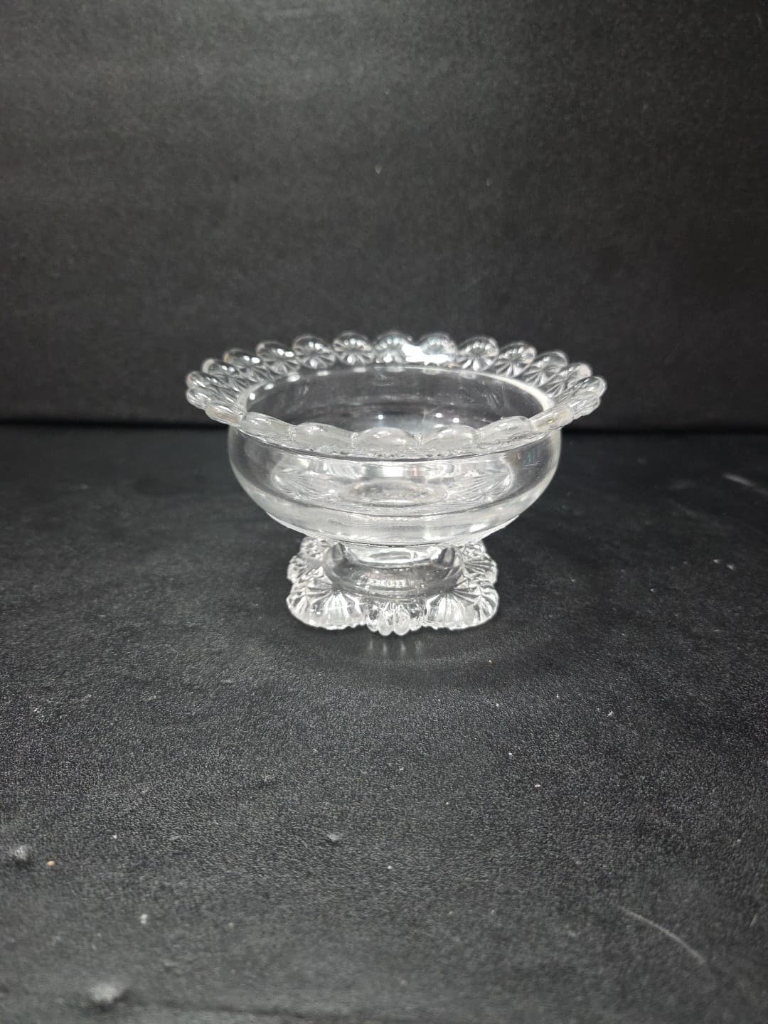 EAPG Glade & Star Clear Cut Glass Bowl, Dessert Dish, Berry Bowl, Vtg Glassware - Thumbnail 2