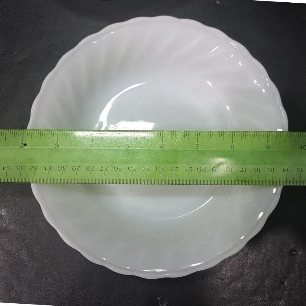 Anchor Hocking Fire King White Bowls, Set of 3, Vintage Milk Glass Dinnerware - Thumbnail 6