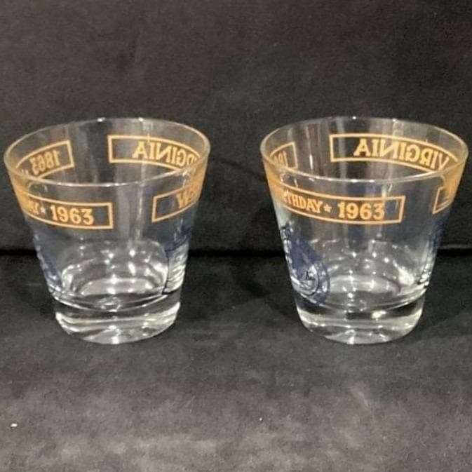 West Virginia Centennial 1863-1963 Cocktail Glasses, Set of 2, Souvenir Barware - Thumbnail 11
