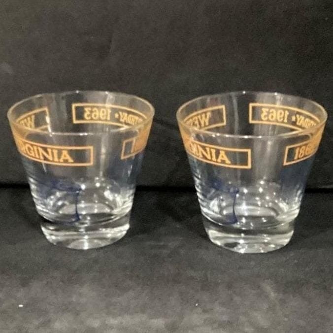 West Virginia Centennial 1863-1963 Cocktail Glasses, Set of 2, Souvenir Barware - Thumbnail 9