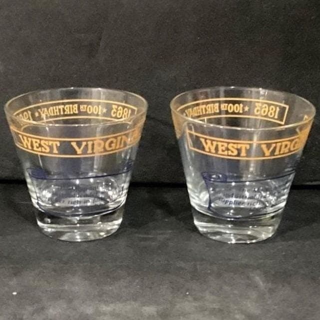 West Virginia Centennial 1863-1963 Cocktail Glasses, Set of 2, Souvenir Barware - Thumbnail 10