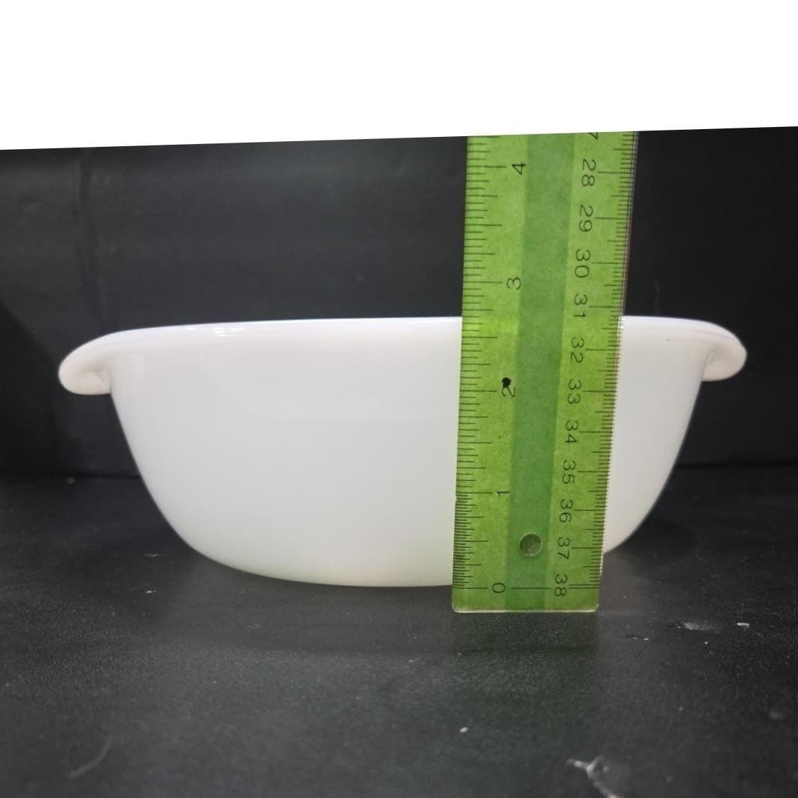 Termocrisa White Casserole Dish, Pyr-O-Rex Dinaware, Vtg Replacement Ovenware, - Thumbnail 6