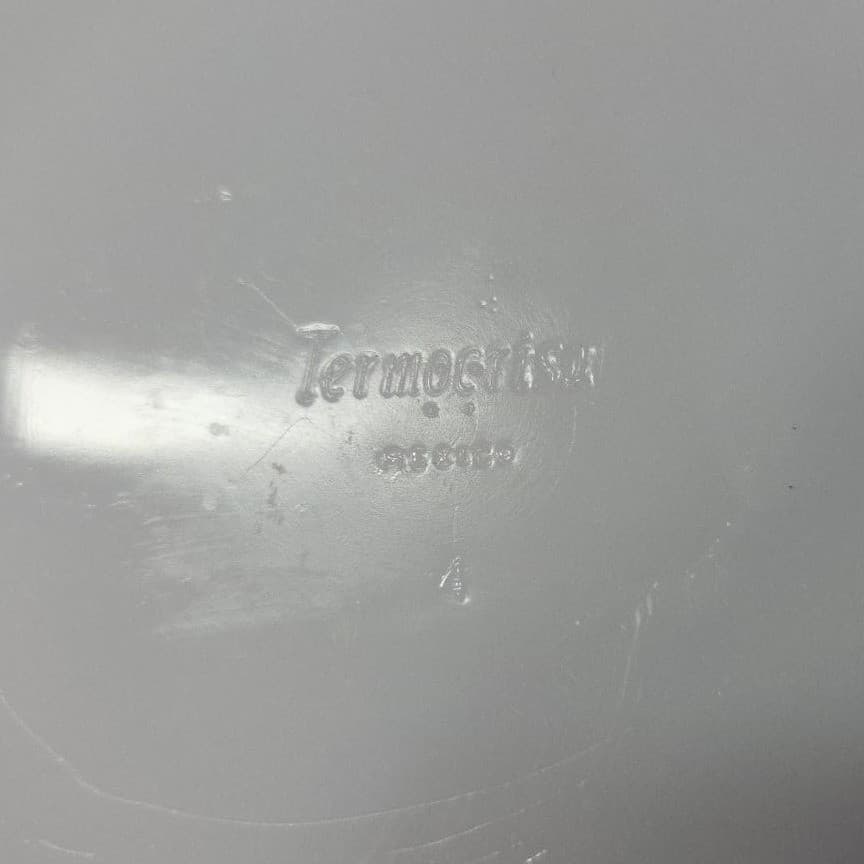 Termocrisa White Casserole Dish, Pyr-O-Rex Dinaware, Vtg Replacement Ovenware, - Thumbnail 5