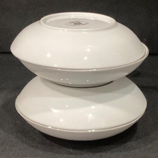 Crown Victoria "Lovelace" Berry Bowls, Set of 4, Platinum Rim, Vintage Japan - Thumbnail 10