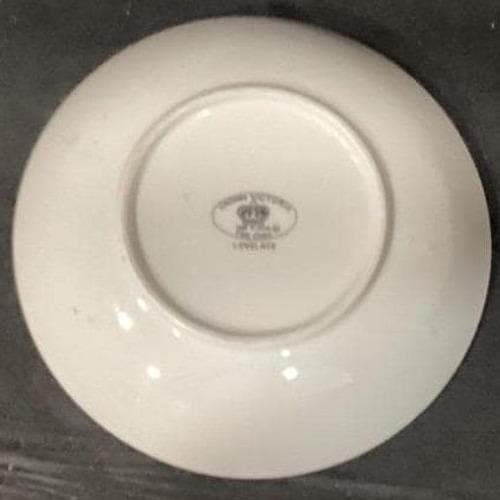 Crown Victoria "Lovelace" Berry Bowls, Set of 4, Platinum Rim, Vintage Japan - Thumbnail 5