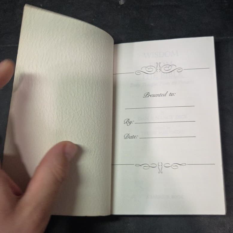 Wisdom From The Bible Daily Thoughts From the Proverbs Barbour Book Leatherette - Thumbnail 3