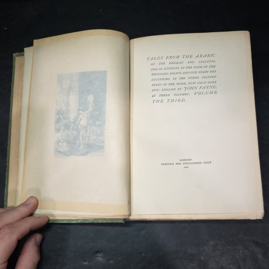 Tales From the Arabic John Payne 1901 Delhi Edition Vol III Limited 526/1000 - Thumbnail 5