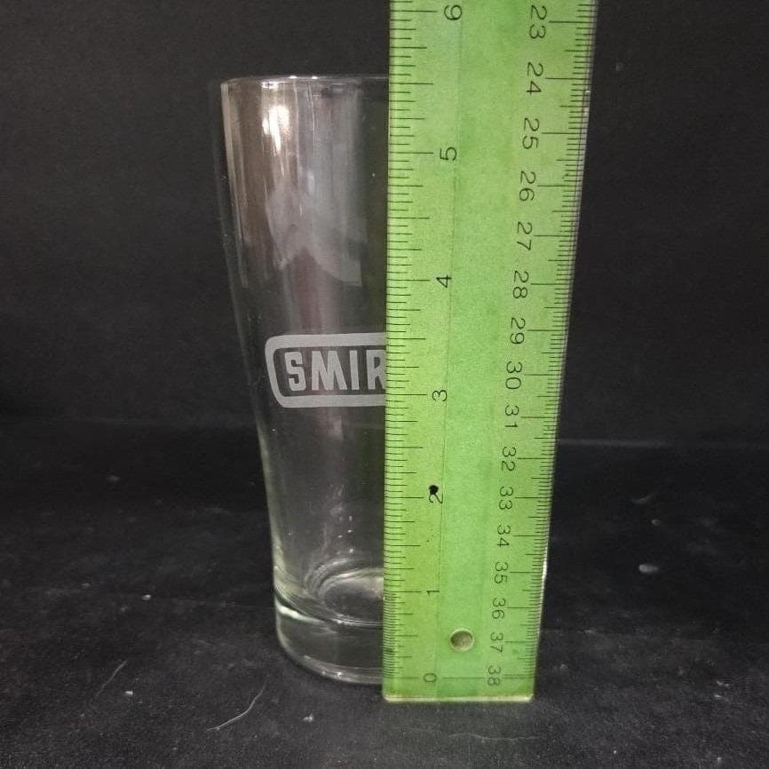 Smirnoff Vodka Logo Pint Glass, Clear Heavy Beer Glass, Replacement Drinkware - Thumbnail 2