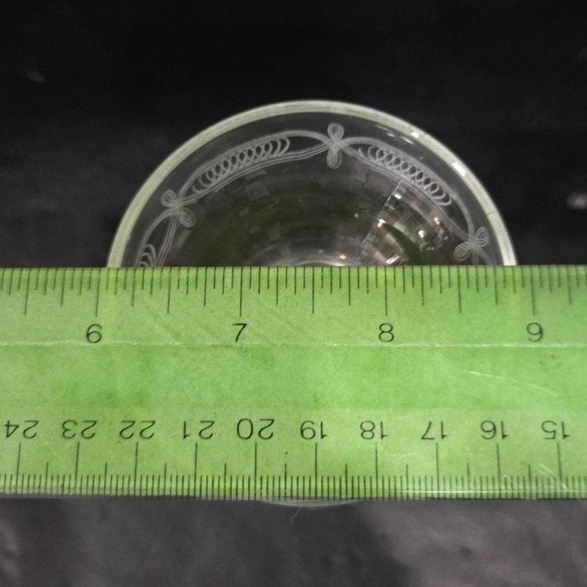 Libbey Needle Etched Cordial Glass, Vintage Liqueur Stemware, Barware Accessory - Thumbnail 3
