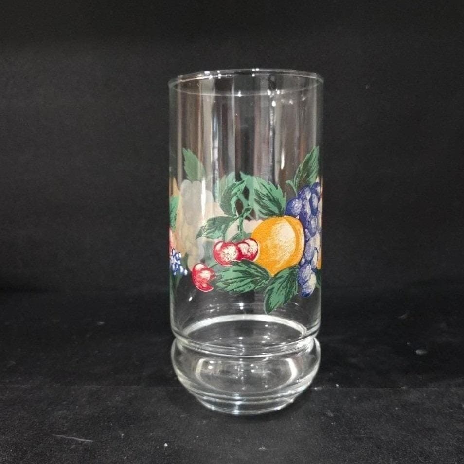 Oneida Orchard 16oz Glass Tumbler, Vintage Fruit Themed Glassware, Drinkware - Thumbnail 7