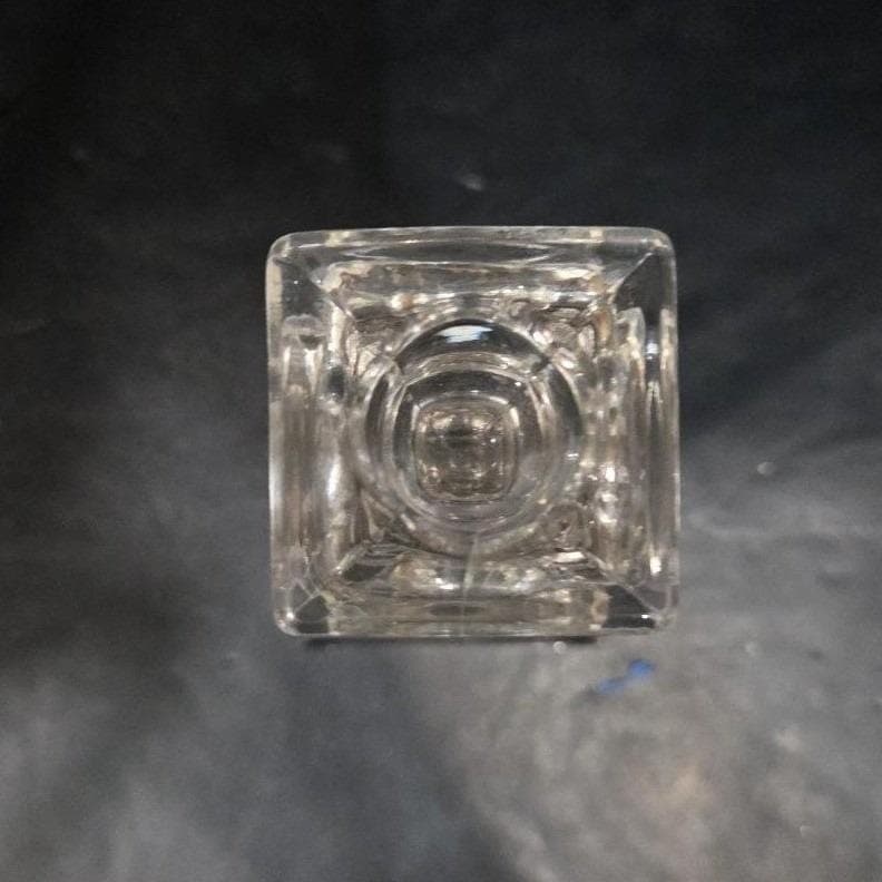 Westmoreland Style Vintage Square Cut Clear Glass Candlestick, Candle Holder - Thumbnail 5
