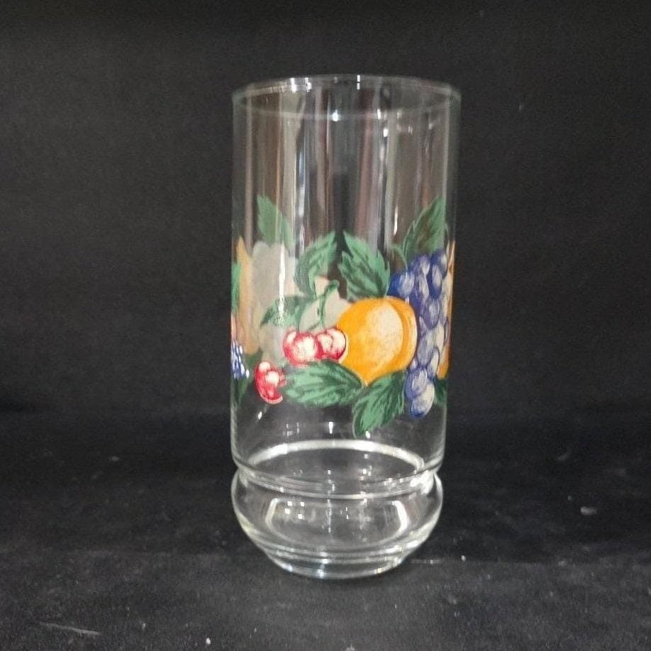 Oneida Orchard 16oz Glass Tumbler, Vintage Fruit Themed Glassware, Drinkware - Thumbnail 10