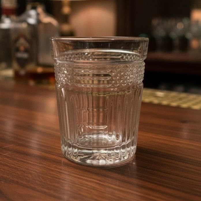 Libbey Radiant Lowball Tumbler, Double Old Fashioned Glass Vintage Clear Barware