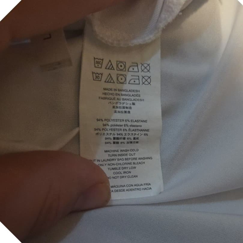 Michael Kors White Short Sleeve Polo Shirt, MK Logo, Men's Large Polyester Blend - Thumbnail 8
