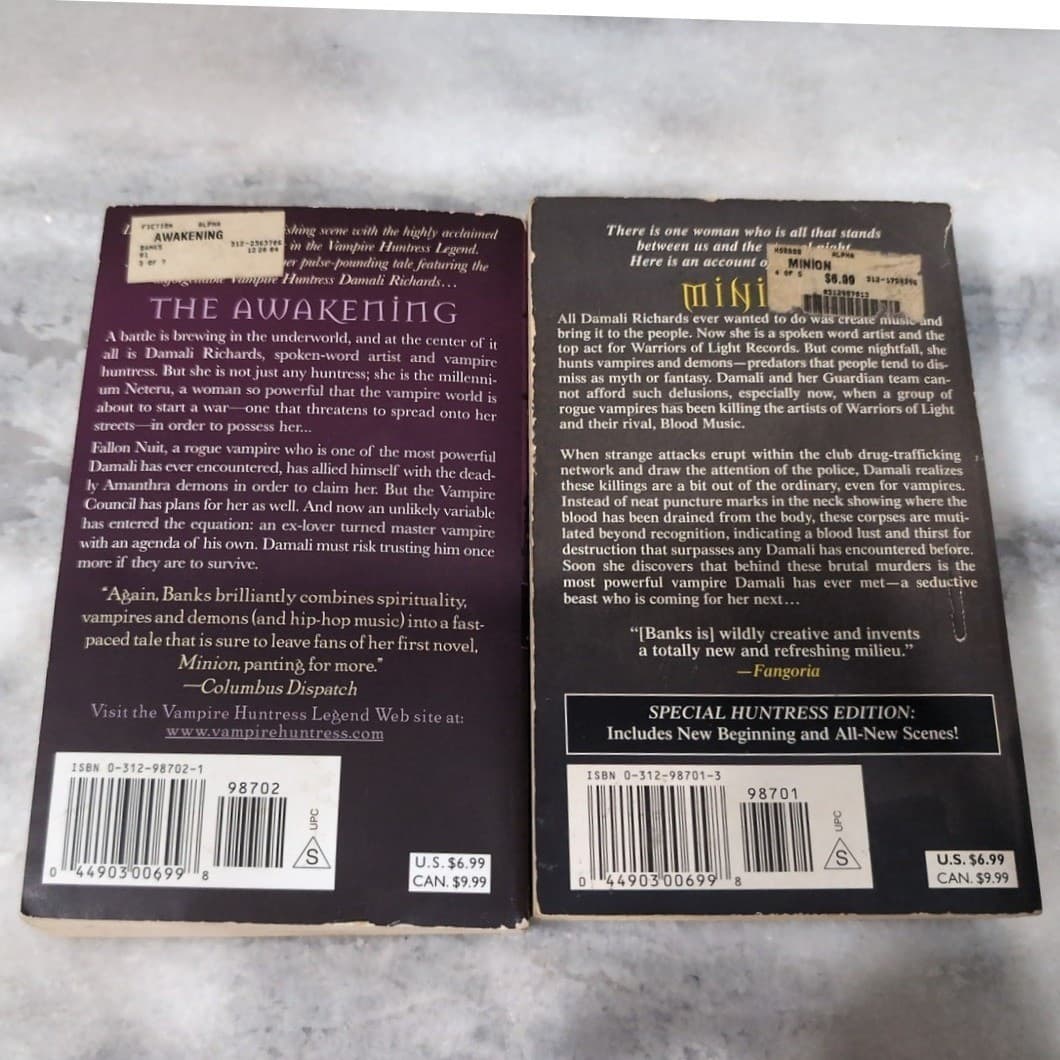 L.A. Banks Vampire Huntress Legend Minion & The Awakening Paperback Book Bundle - Thumbnail 4