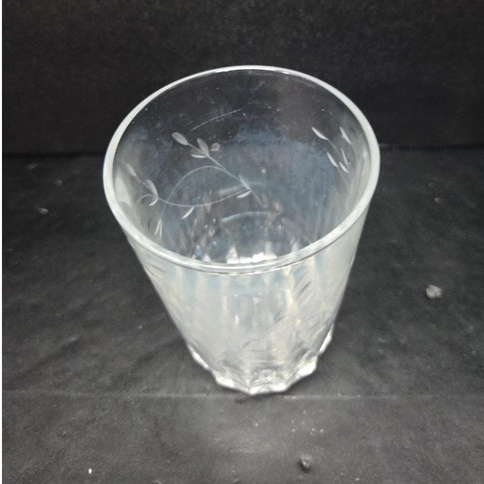 Princess House Heritage Tumbler, Vtg Etched Floral Glass, Replacement Drinkware - Thumbnail 6
