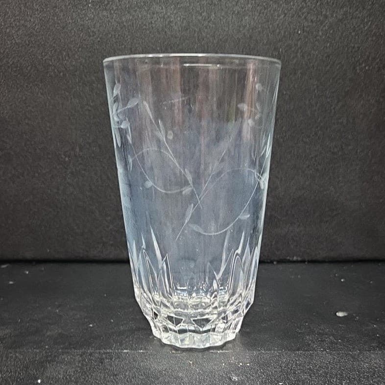Princess House Heritage Tumbler, Vtg Etched Floral Glass, Replacement Drinkware - Thumbnail 5