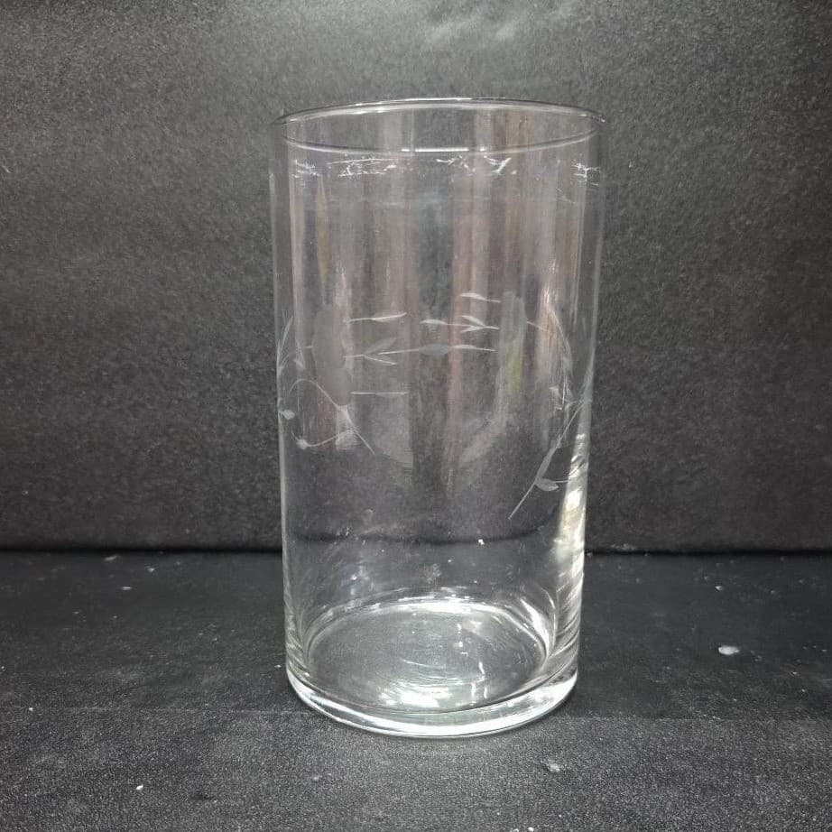 Princess House Heritage Vase, Etched Floral Clear Glass, Vintage Flower Vessel - Thumbnail 4