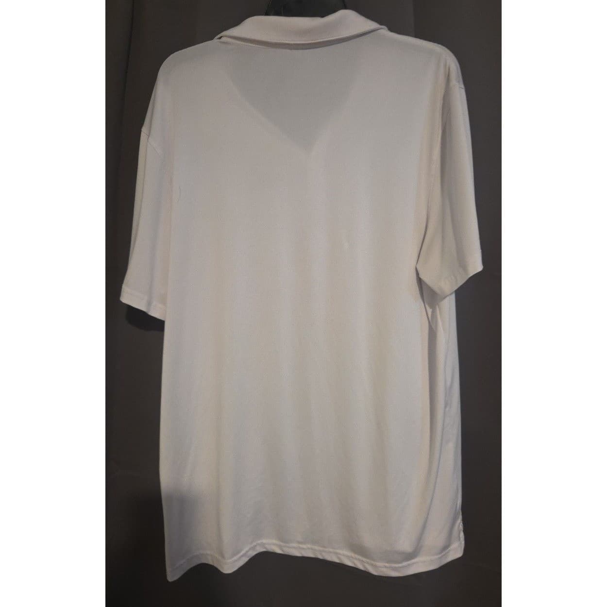 Michael Kors White Short Sleeve Polo Shirt, MK Logo, Men's Large Polyester Blend - Thumbnail 4