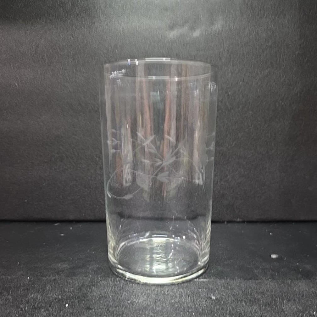 Princess House Heritage Vase, Etched Floral Clear Glass, Vintage Flower Vessel - Thumbnail 5
