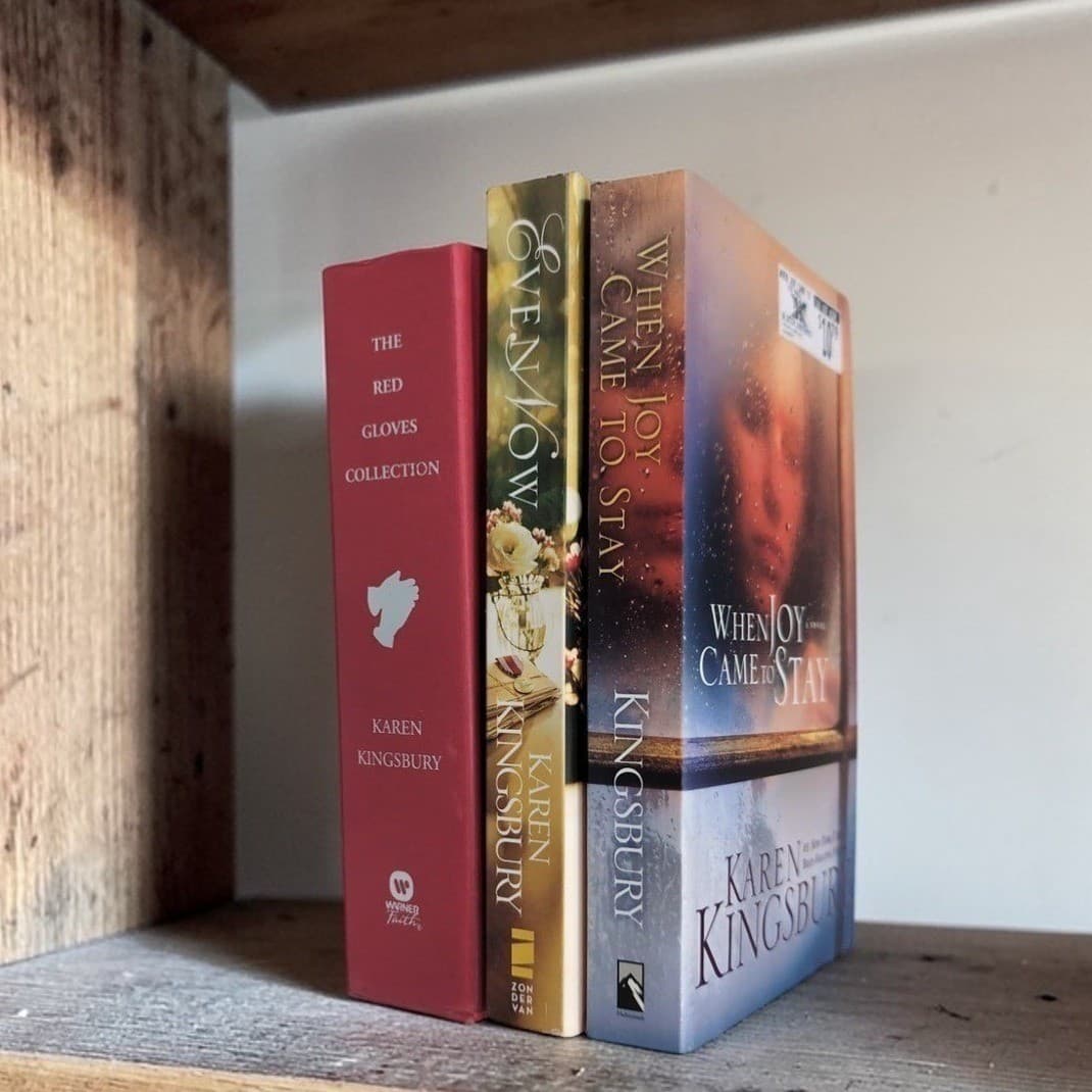 Karen Kingsbury Book Lot When Joy Came To Stay Even Now Red Gloves Collection