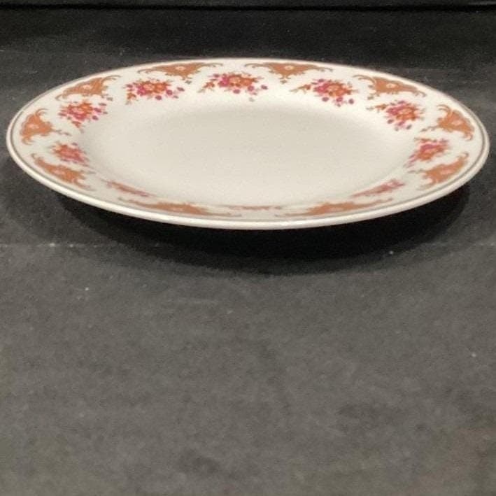 Decorative Floral Bread Plate #CX208, Vintage Warm Flower Pattern Porcelain - Thumbnail 8