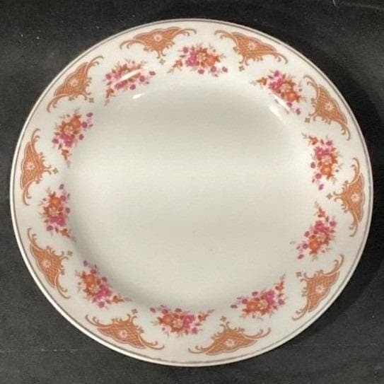 Decorative Floral Bread Plate #CX208, Vintage Warm Flower Pattern Porcelain - Thumbnail 6