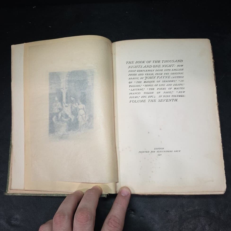 The Book of the Thousand Nights and One Night Vol VII John Payne Delhi Ed 1901 - Thumbnail 4
