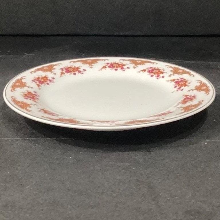 Decorative Floral Bread Plate #CX208, Vintage Warm Flower Pattern Porcelain - Thumbnail 7