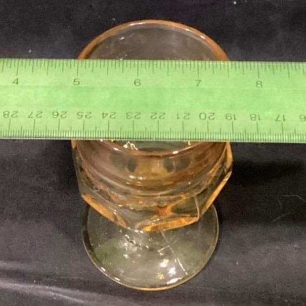 Indiana Glass Kings Crown Thumbprint Wine Goblets, Set of 2, Vintage Stemware - Thumbnail 3