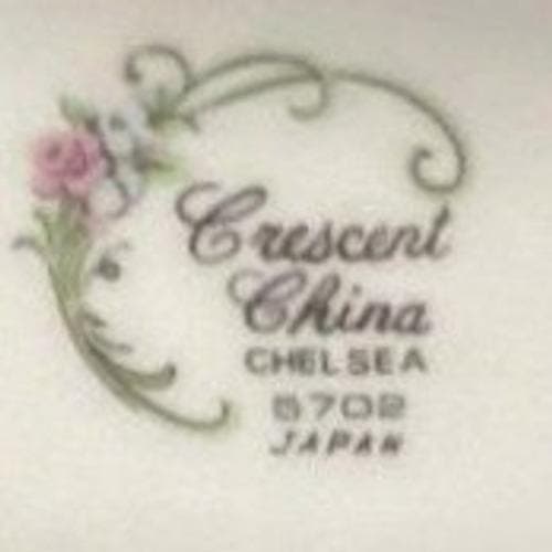 Crescent China "Chelsea" Rimmed Salad Bowl, Vintage Japan Porcelain Serveware - Thumbnail 4