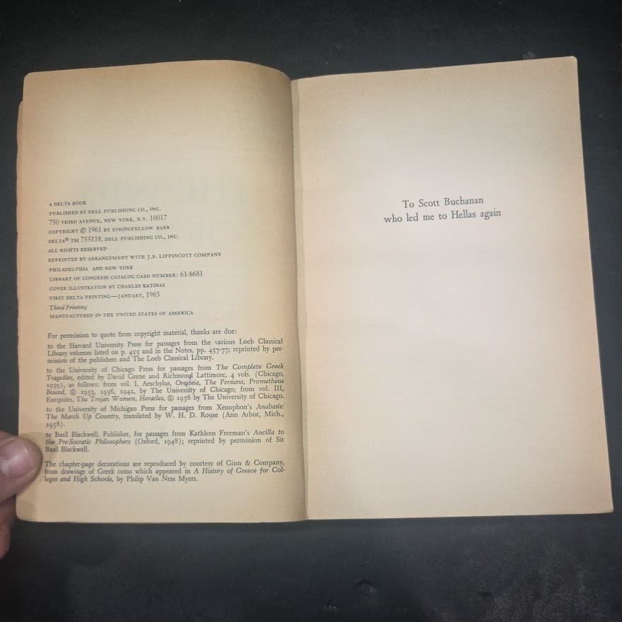 The Will of Zeus A History of Greece Stringfellow Barr Delta Book 1965 Paperback - Thumbnail 5