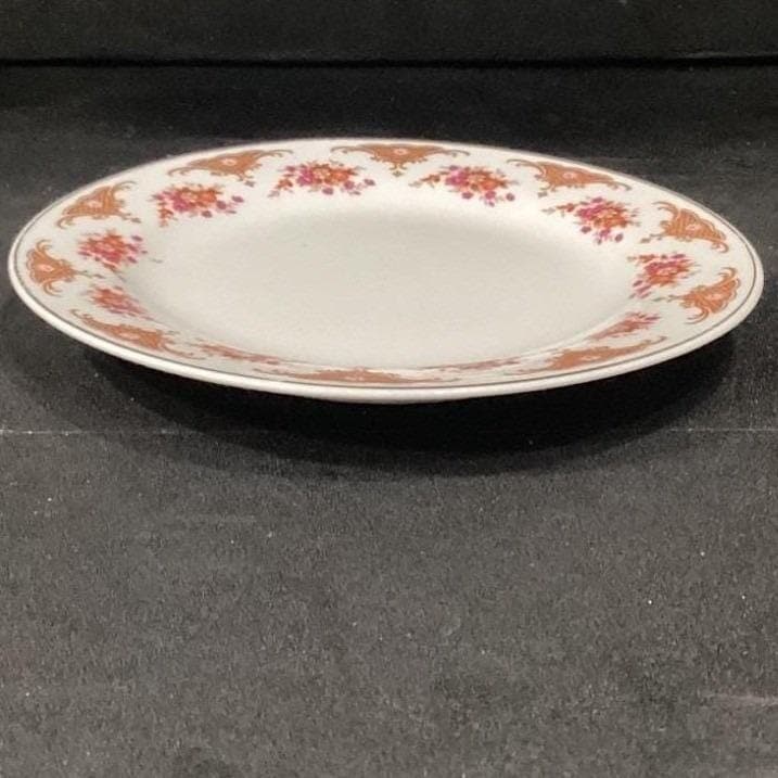 Decorative Floral Bread Plate #CX208, Vintage Warm Flower Pattern Porcelain - Thumbnail 9