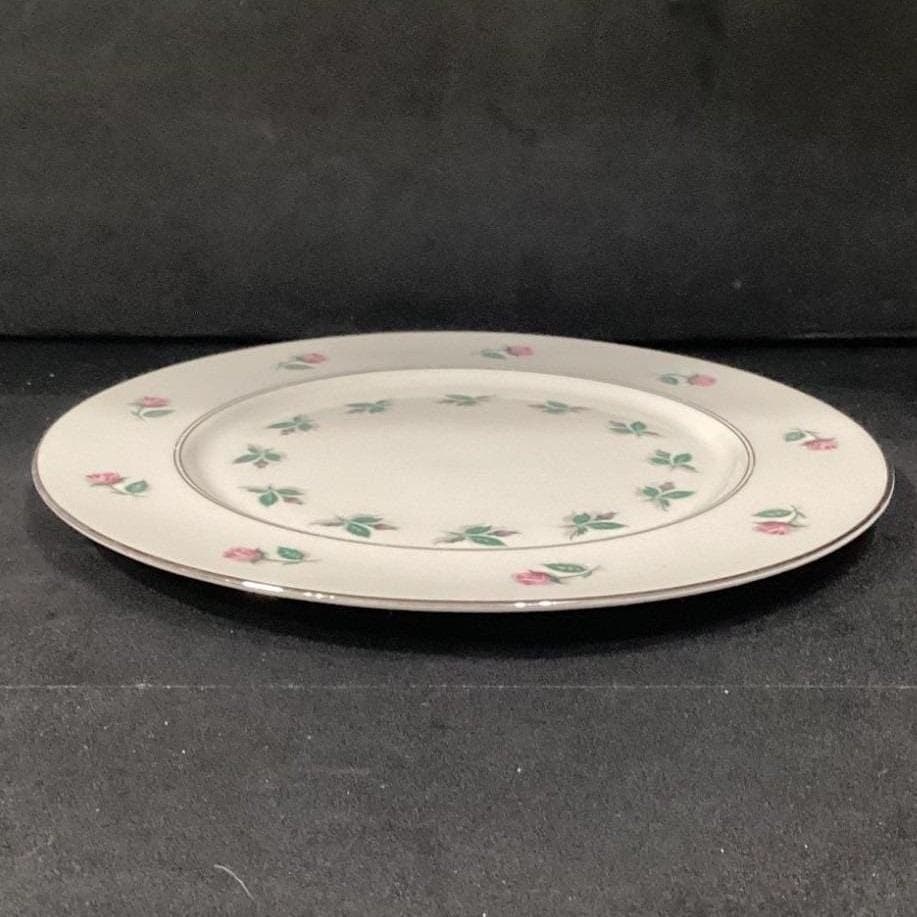 C.T. Tielsch Germany Antique Decorative Plate, White & Pink Floral Porcelain - Thumbnail 11
