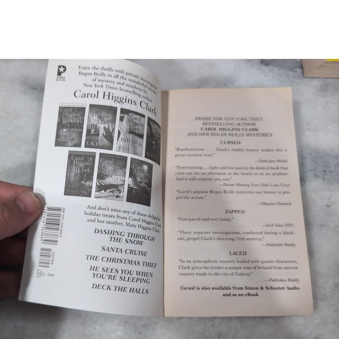 Carol Higgins Clark Regan Reilly Mystery Books, Cursed Zapped & Wrecked PB - Thumbnail 5