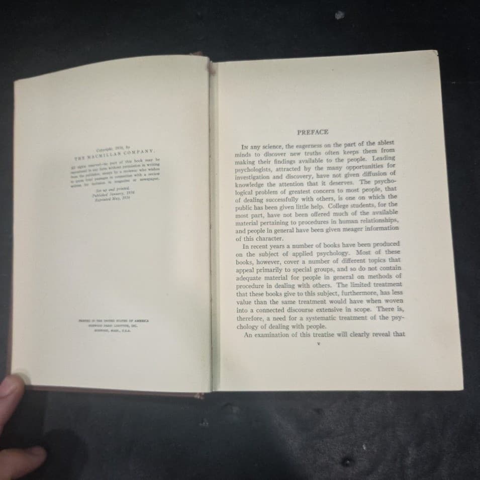 The Psychology of Dealing with People Wendell White 1936 Hardcover Macmillan - Thumbnail 5