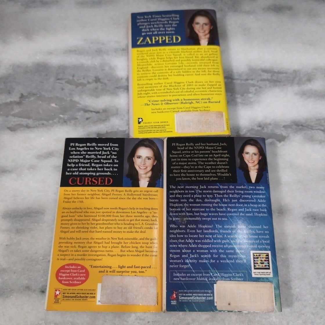 Carol Higgins Clark Regan Reilly Mystery Books, Cursed Zapped & Wrecked PB - Thumbnail 4