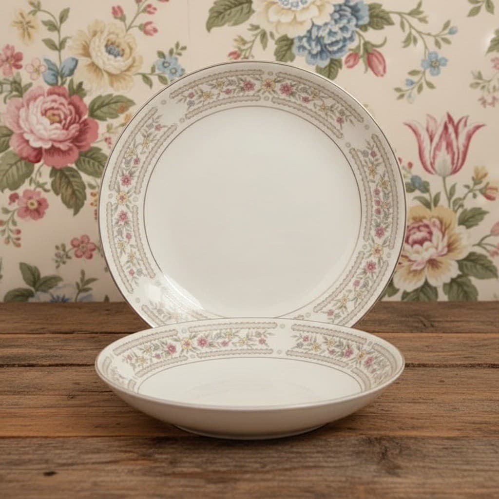 Crescent China "Chelsea" Salad Bowls, Set of 2, Vintage Porcelain Dinnerware