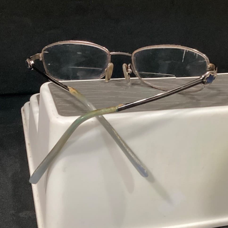 Montblanc MB 395 014 Silver Rectangular Metal Eyeglasses Frames Italy 53-17-140 - Thumbnail 6
